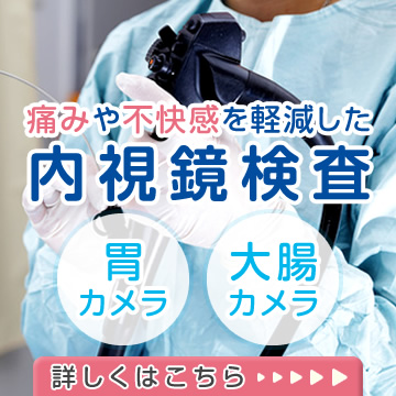 痛みや不快感を軽減した内視鏡検査(胃カメラ・大腸カメラ)。詳しくはこちら